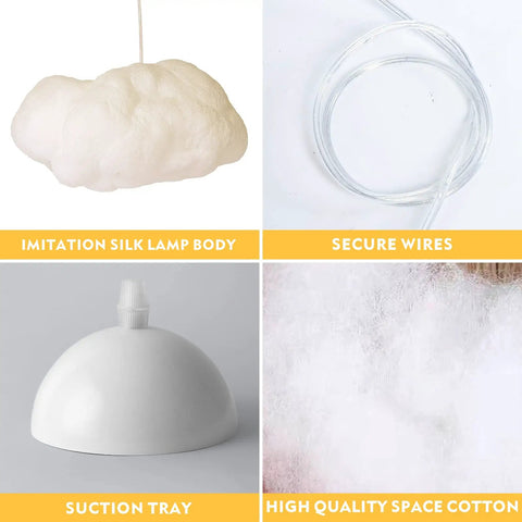Floating White Cloud Pendant Light With Cotton Shade For Living Room Bedroom Nordic Minimalist Ceiling Fixture Easy To Install Energy Saving LED Bulbs Safe And Modern Chandelier For Homes Hotels Restaurants