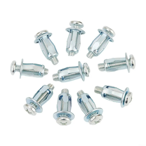 Hollow Wall Anchor Kit For Drywall And Plasterboard Galvanized Carbon Steel Toggle Bolts With Screws M5 And M6 Rust Resistant Nut Sleeve Fasteners DIY Friendly Easy Install And Heavy Duty Mounting Hardware, eight anchors