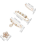 Premium Pearl Waist Adjustment Clips For Baggy Pants No Sew Button Fasteners in various sizes with pearl detail.