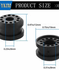 2 Piece Transfer Case Linkage Bushing Grommet Kit For Ram Trucks 2002 To 2010 1500 2500 3500 Keeps Shifts Smooth And Tight Replaces 68078974AA 68078975AA, black rubber bushings, 12mm x 19mm