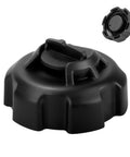 Vent Gas Cap For Boat Fuel Tank Replacement Marine Manual Fuel Tank Cap 62150110, durable black plastic, front view.