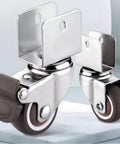 Close-up of Beefy 4 Pack Heavy Duty Furniture Wheel Castors 1 Inch Swivel Casters with Safe Brake for sofas and tables
