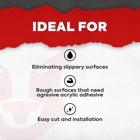 No Slip Grip Tape For Indoor Outdoor Use White 1 Inch By 10 Yards All Weather Traction Tape infographic with usage benefits