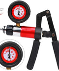 23 Piece Brake Bleeding Kit With Handheld Vacuum Pump Tester For Car Brake System Maintenance Red Includes Bleed Adapters And Master Cylinder Fittings For Quick Fluid Flush DIY Friendly, red vacuum pump with pressure gauge and pliers