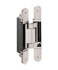 Concealed Door Hinge For Heavy Doors 3D Adjustable TECTUS TE 640 3D A8 240 Mm Satin Nickel Look, suitable for thick doors up to 40 mm.