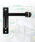 Top Grade Carbon Steel Two Pack Badass Five Inch J Bolt Gate Hinges Six Hundred Pound Capacity with precise measurements.