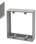 Three Quarter Inch Double Gang Receptacle Box Extender Kit Gray With Mounting Screws A Handy Helper For Outlet Box Adjustments In Home Renovations Perfect For Wiring Makeovers 1 Pack