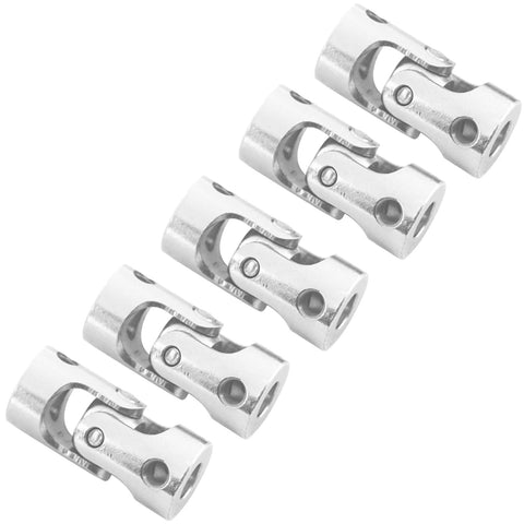 Five Pack Universal Rotatable Steering Shaft U Joint Coupling For RC Cars Robots Crawlers And Boats 5mm To 5mm Durable Metal Motor Connector