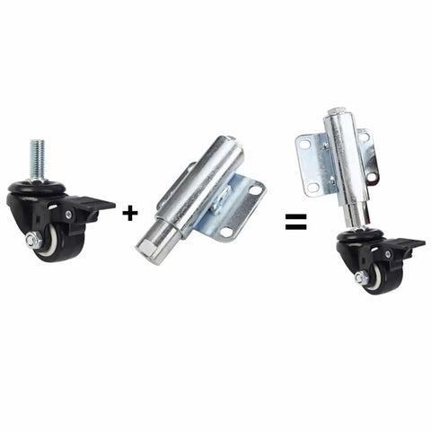 Components of Heavy Duty Shock Absorber Rotating Caster Wheels Built To Last 40mm Swivel Castors For Furniture Tables And Trolleys