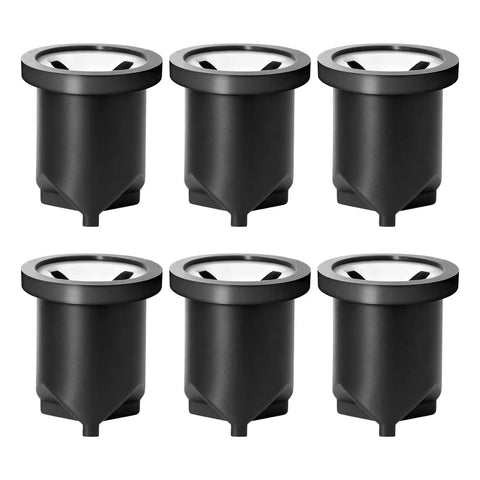 6 Pack Vacuum Breaker Repair Kit For Flushometers, Easy Fix Plug And Play Replacement, six black plug-and-play units front view