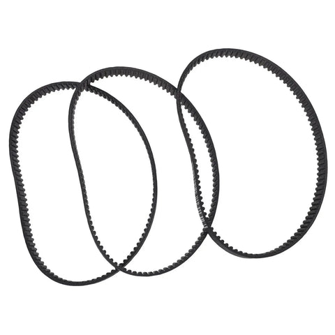 5M 15 Drive Synchronous Belt And Pulley Kit For High Drive Efficiency Power Transmission, Beefed-Up Rubber Timing Belts With Abrasion Proof Oil And Heat Resistant Pulleys, Replacement Set With Three Belts And Three Pulleys For Easy System Upgrade, three black 5M-15 timing belts