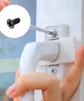 Top Shelf Phillips Flat Head Machine Screws In M2 X 4mm size used for securing a door handle with a screwdriver.