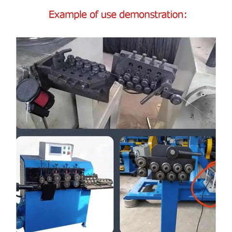 Premium Metal Wire Straightening Machine Rock Solid Heat Treated Steel Rollers in action with cable guide setup.