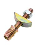 Close-up of All In One Furniture Connector Kit with Eccentric Wheel Nuts and M8 Screws, showcasing precise lock joint hardware.
