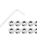 Lockin Shaft Collar Kit 10 Pcs 5.1mm Electroplate Ferronickel Ring with hex wrench for shaft positioning