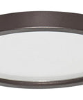 7-Inch LED Pancake Light Surface Mount Dimmable Wet Location Super Slim Fixture Bronze top view showing design details.