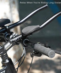 Close-up of All Day Grip Aero Bar Foam Pad for MTB and road bikes on handlebars, boosting grip and control.