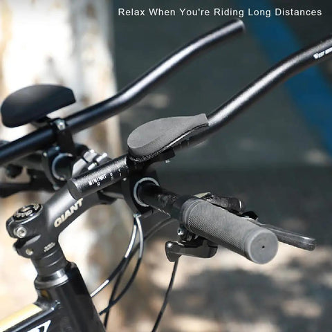 Close-up of All Day Grip Aero Bar Foam Pad for MTB and road bikes on handlebars, boosting grip and control.