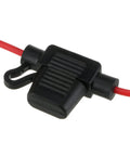 Close-up of a 10 Pack Inline Blade Fuse Holder Add A Circuit For Mini ATM APM Fuses 12V 24V 32V 18 AWG Waterproof Car Fuse Adapter
