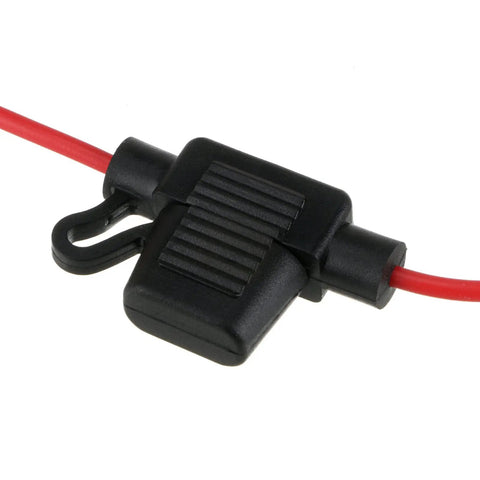 Close-up of a 10 Pack Inline Blade Fuse Holder Add A Circuit For Mini ATM APM Fuses 12V 24V 32V 18 AWG Waterproof Car Fuse Adapter