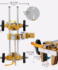 Door Lock Hole Opener Kit For Installing Doors Pro Grade Mortiser Jig For Wooden Doors close-up with dimensions