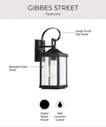 Outdoor Wall Lantern 1 Light Clear Beveled Glass Textured Black Finish Farmhouse New Traditional Style For Porch Patio Entryway Garage Small Exterior Light Weather Resistant Aluminum Construction Easy Mount Classic Vibe For Front Porch And Pathway