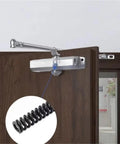 Hydraulic Buffer Door Closer With Adjustable Speed Regulator Soft Closing System For Hotels And Homes Durable Silver Door Hardware