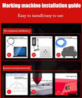 Marking machine installation guide for Pro Gear Pneumatic Dot Peen Marking Machine For Heavy Metal Engraving Projects.