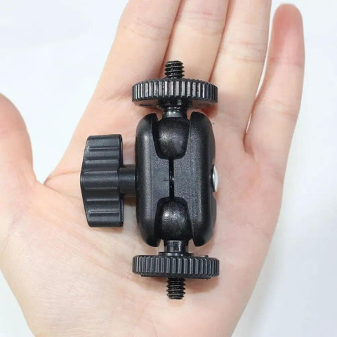 Double Ball Heads Magic Arm With 15mm Ball For 360 Degree Rotation And One Quarter Inch Screw Extend Mount For Camera Monitor Video Light Microphone And Tripod Beefy Aluminum Build, black