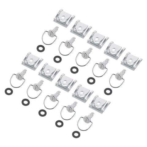 D Ring Quick Release Fairing Fasteners For Motorcycles And Bikes 14mm Universal Fit Quarter Turn Bolts Set With Silver Finish Locking Plate And Washers Easy Install Durable