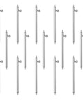 Premium 15 Pack Quick Release Spring Bars 23mm Length 1.5mm Diameter 304 Stainless Steel Watch Pins arranged in a grid.