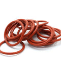 Red Silicone O Ring Set One Point Five Millimeter Cross Section Five To Forty Millimeter Outer Diameter Food Grade Seals Ten Piece Or Fifty Pack Assortment Kit For Pipes Pumps Compressors Automotive And Equipment, red silicone rings