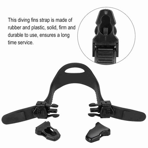 Fin Straps Adjustable Diving Straps For Outdoor And Indoor Water Sports Cozy Rubber Fins Straps 1 Pair Quick Fit And Secure