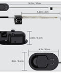 Heavy Duty Two Pack Recliner Replacement Parts Featuring Durable Release Pull Handle And Smooth Glide Return Cable For Couch Sofa, showing measurements and components.