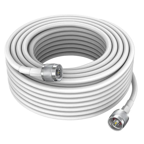 Ultra Low Loss 100ft 5D-FB Coax Cable N Male To N Male For Antenna, Cell Booster, Ham Radio, Repeater And Splitter, coiled view