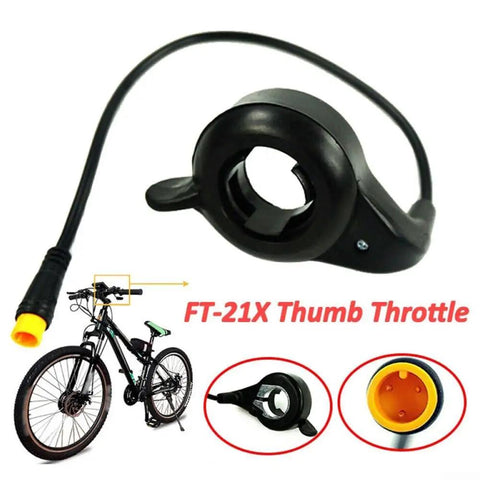 Thumb Throttle For Electric Ebikes And Scooters 3 Pin Waterproof Right Side Handlebar Accelerator With Finger Control