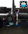 40mm 24V Brushless Cooling Fan 40x10mm With 1m Cable installed on a 3D printer, showing front angle with wiring detail.