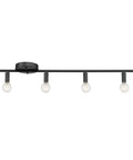 Monroe 4 Light Slim Profile Track Lighting Matte Black Finish With Adjustable Heads For A Slick Minimalist Look In Kitchen And Living Spaces Bulb Not Included