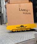 All Terrain Heavy Duty Appliance Dolly moving boxes, expands to 46 inches, 2000 pound load rating, smooth roll over uneven surfaces.