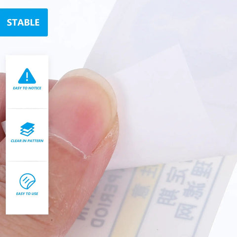 Pro Grade Heavy Duty Industrial Equipment Filter Cleaning Reminder Tag White PET Material Weather Resistant Service Sticker being peeled