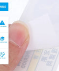 Filter And Cleaning Equipment Reminder Label For Industrial Machinery, Strong Adhesive Backing, White PET Sticker peeled