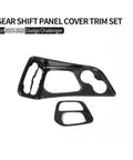Slick ABS Carbon Fiber Gear Shift Lever Panel Trim Fits 2015-2025 Dodge Challenger Console Shifter Cover set of two.