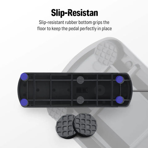 Universal Sustain Pedal For Keyboard And Digital Piano With Polarity Switch showing slip-resistant rubber base
