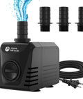 Submersible Water Pump for Aquarium and Pond, Adjustable Flow Control, 400 GPH, 25W, Energy Efficient and Quiet, with connectors