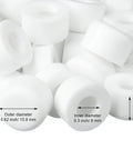 15 Pcs Door Stop Tips Replacement Caps 0.32 Inch Universal Rubber Bumper Stud Tips For Baseboard And Wall Mount Door Stops White