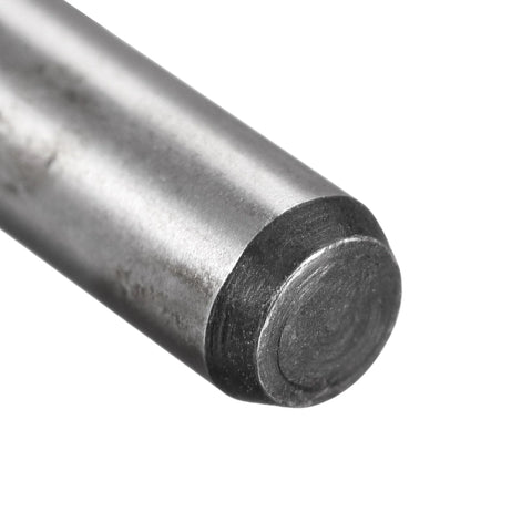 Close-up of Three Sixteenths By One Half Inch Dowel Pins Made From Heat Treated Alloy Steel For Extra Hardness Bright Finish