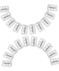 Heavy Duty Wall Panel Clamps 100 Piece Set Killer Grip Mounting Brackets For Pvc Sheets And Drywall Durable metal fasteners arranged neatly.