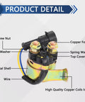 Starter Solenoid Relay Replacement for Ranger 400 500 570 700 800 EFI 4x4 Models 2006 2014 Direct Fit Heavy Duty Start Relay for Easy Install and Reliable Quick Start, metal shell with copper coils