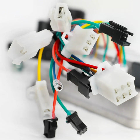 Wiring harness connectors for Full Throttle 72V 1000W Brushless DC Motor With Gearbox And Sine Wave Speed Controller Kit.