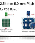 Heavy Duty 152 Pcs PCB Screw Terminal Block Kit With 2.54Mm And 5.0Mm Pitch Multi Pin Connectors Plus Male Header Pins For Breadboard Circuit DIY Electronics Projects Badass Quality Guaranteed layout showing 2.54mm and 5.0mm pitch options.